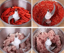 Moedor e Triturador de Alimentos Elétrico em Aço Inox (Carne Legumes Temperos)