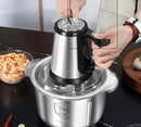 Moedor e Triturador de Alimentos Elétrico em Aço Inox (Carne Legumes Temperos)